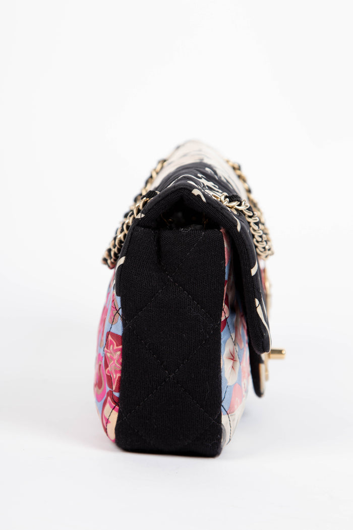 2010s Chanel Printed Jersey Mini Rectangular Shoulder Bag