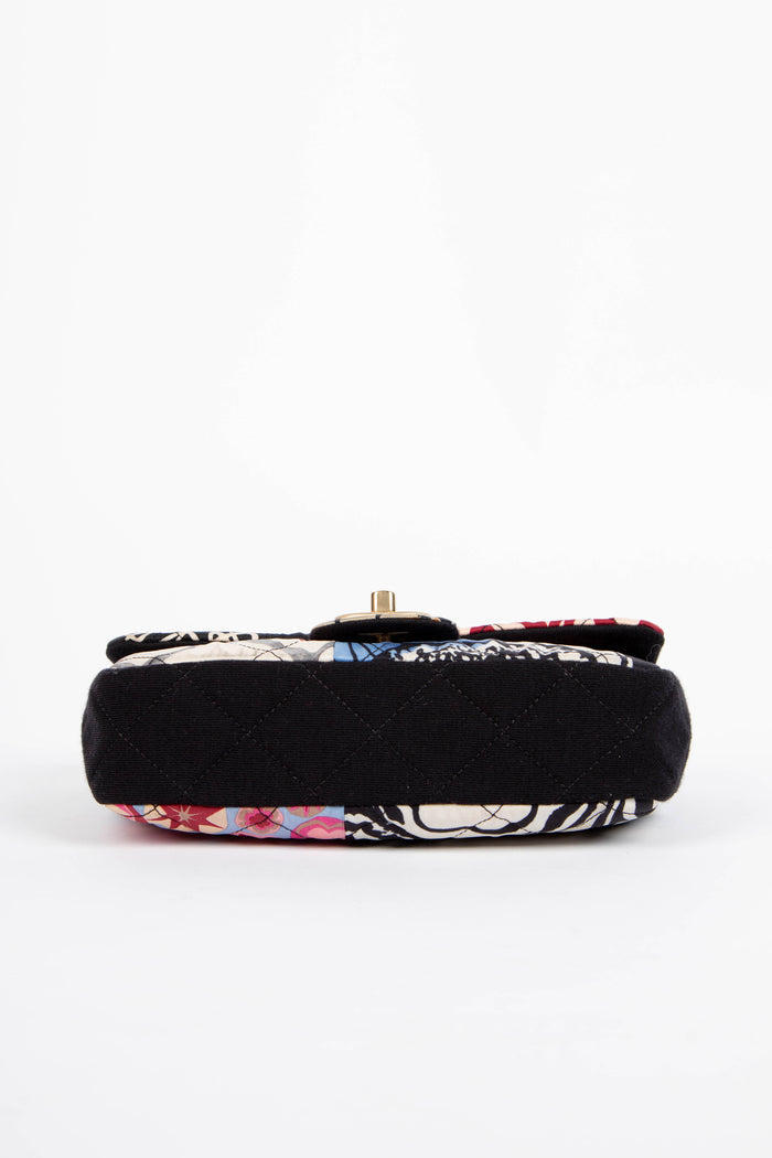 2010s Chanel Printed Jersey Mini Rectangular Shoulder Bag