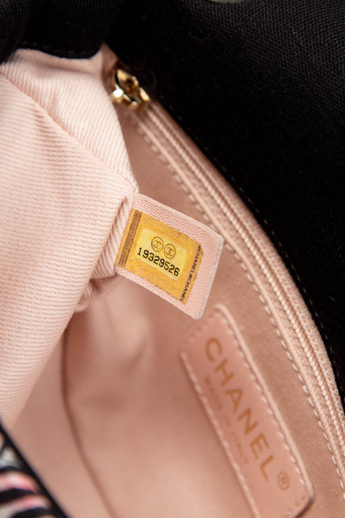 2010s Chanel Printed Jersey Mini Rectangular Shoulder Bag