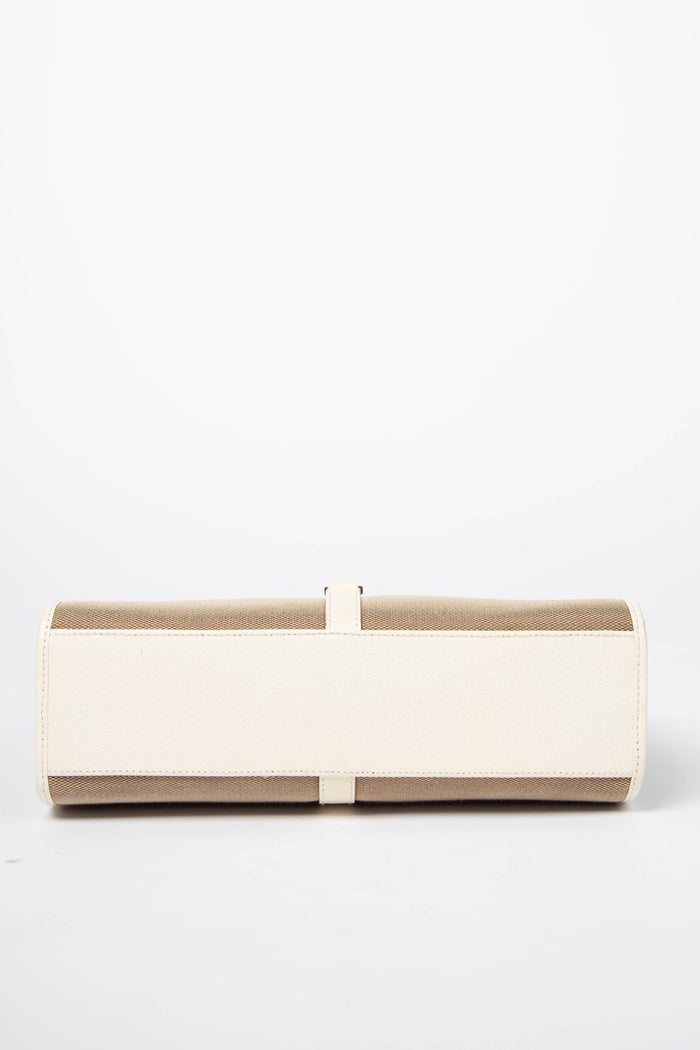 Vintage Gucci Beige Canvas Jackie Shoulder Bag