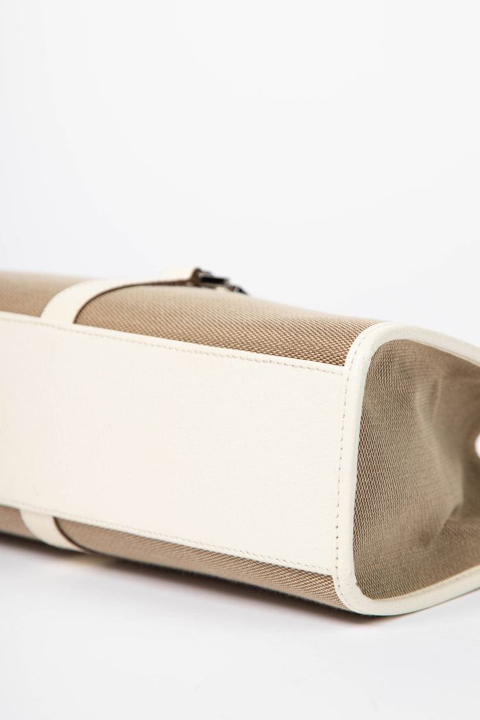 Vintage Gucci Beige Canvas Jackie Shoulder Bag