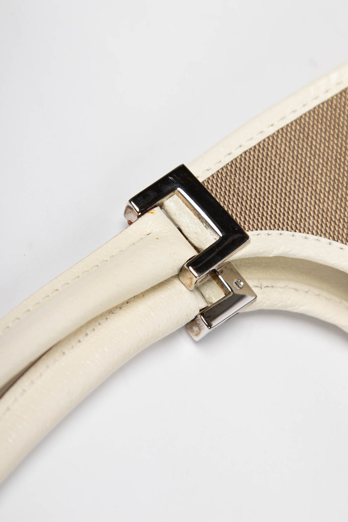 Vintage Gucci Beige Canvas Jackie Shoulder Bag