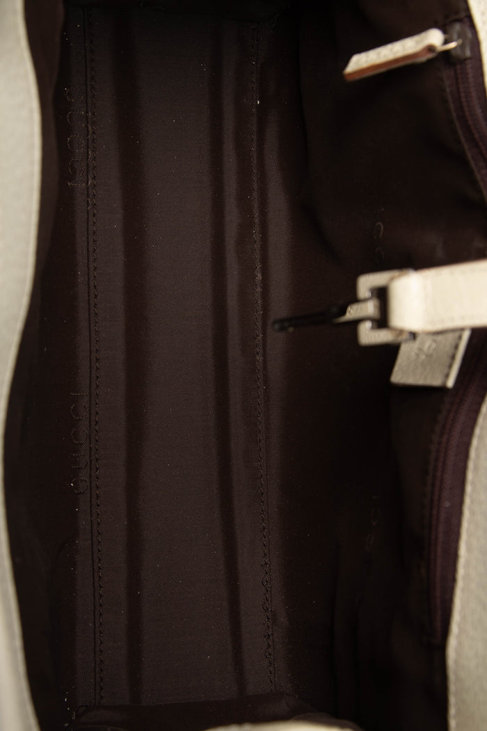 Vintage Gucci Beige Canvas Jackie Shoulder Bag