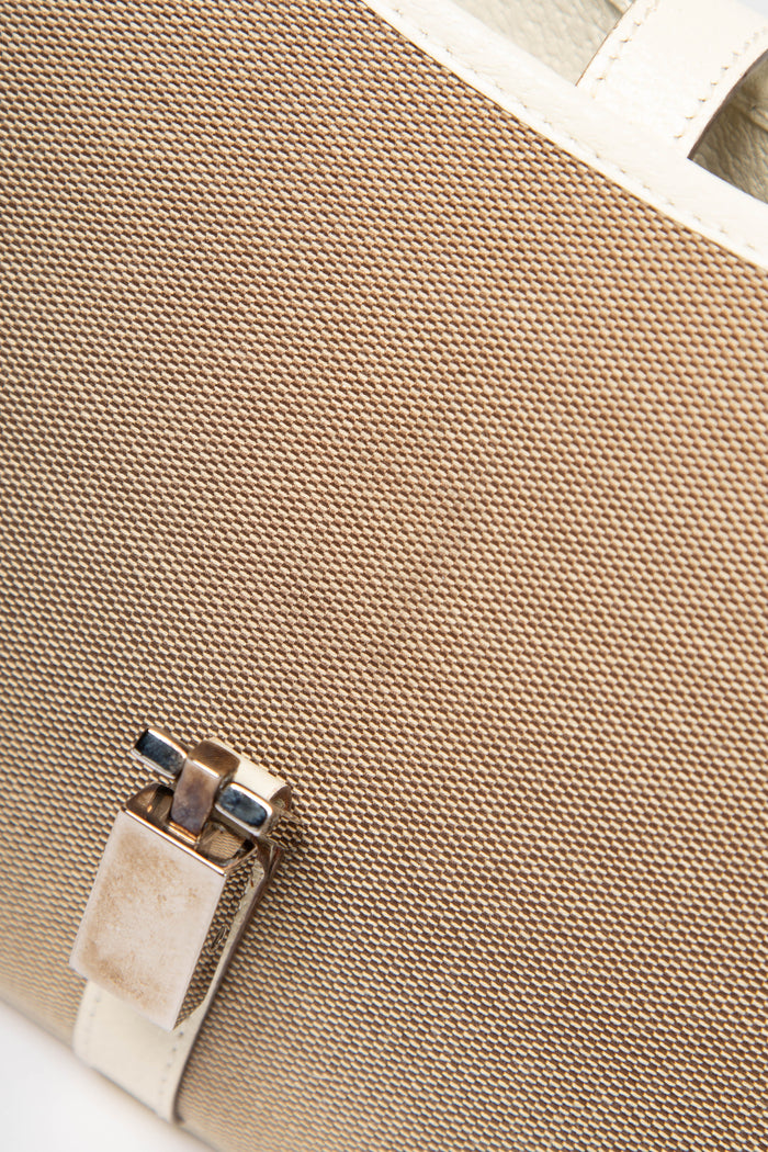 Vintage Gucci Beige Canvas Jackie Shoulder Bag