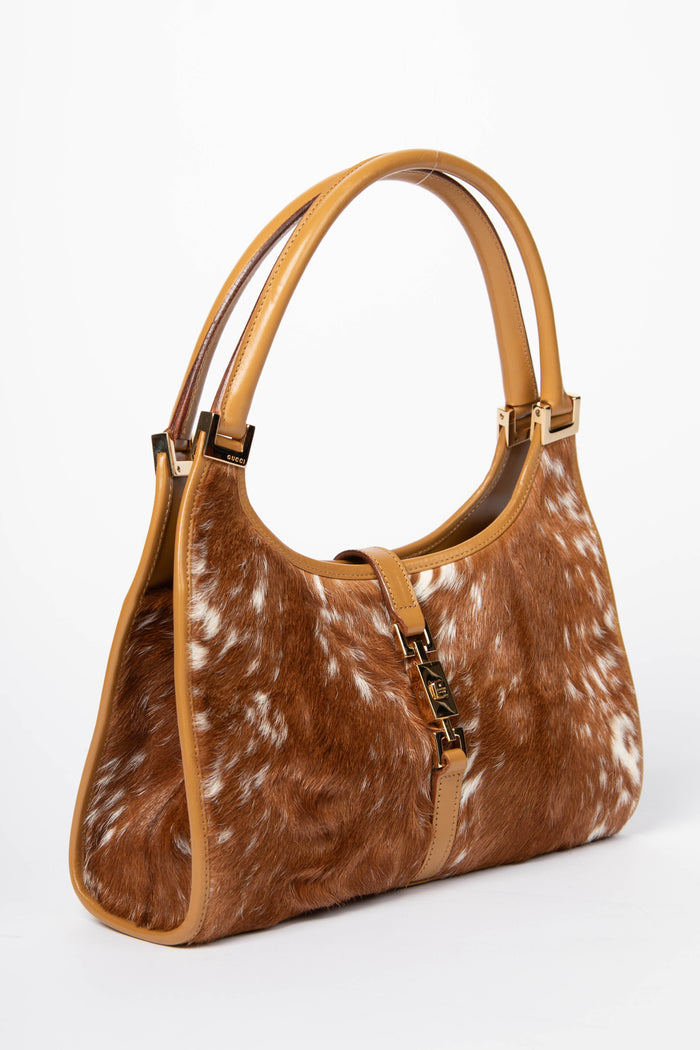 RARE Gucci Cowhide Jackie Bardot Shoulder Bag