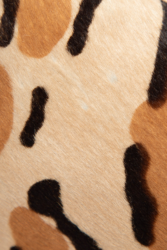 Vintage Fendi Leopard Pony Hair Baguette Shoulder Bag