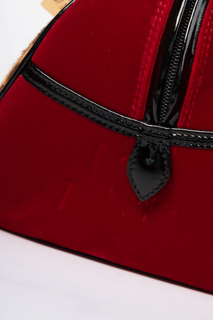 RARE 2000s Christian Dior Leopard Print Gambler Dice Bowling Bag