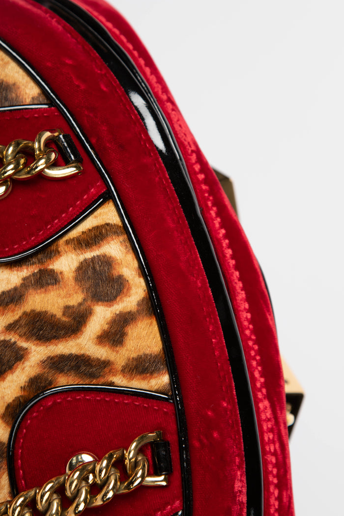 RARE 2000s Christian Dior Leopard Print Gambler Dice Bowling Bag