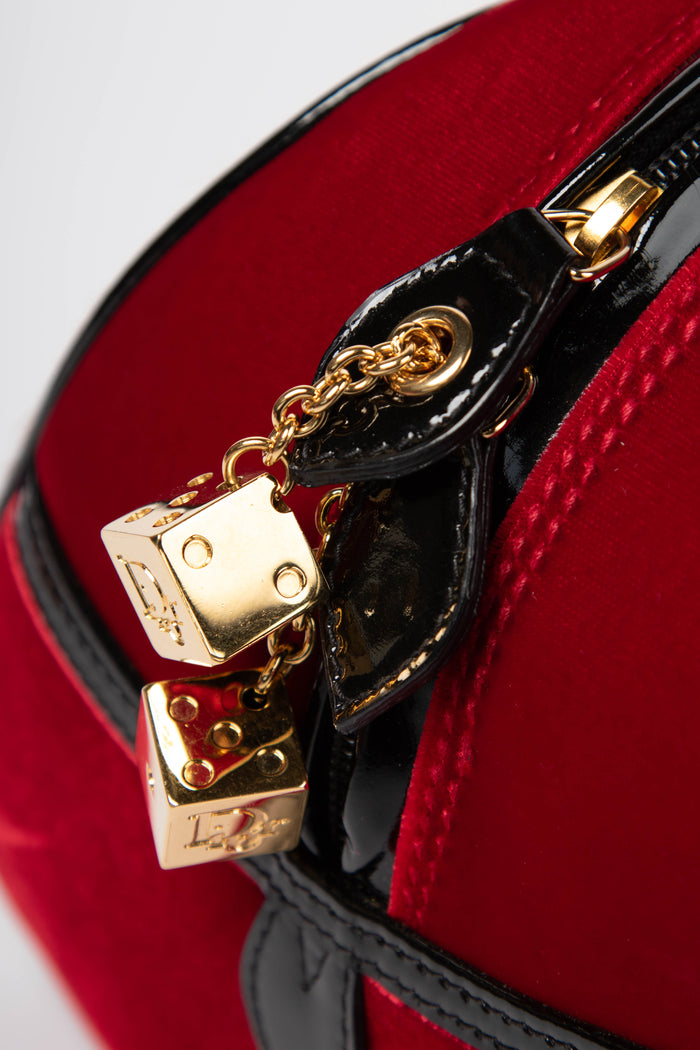 RARE 2000s Christian Dior Leopard Print Gambler Dice Bowling Bag