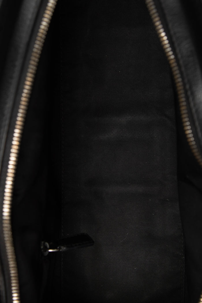 2000s Christian Dior Black Diorissimo Embroidered Detective Bag