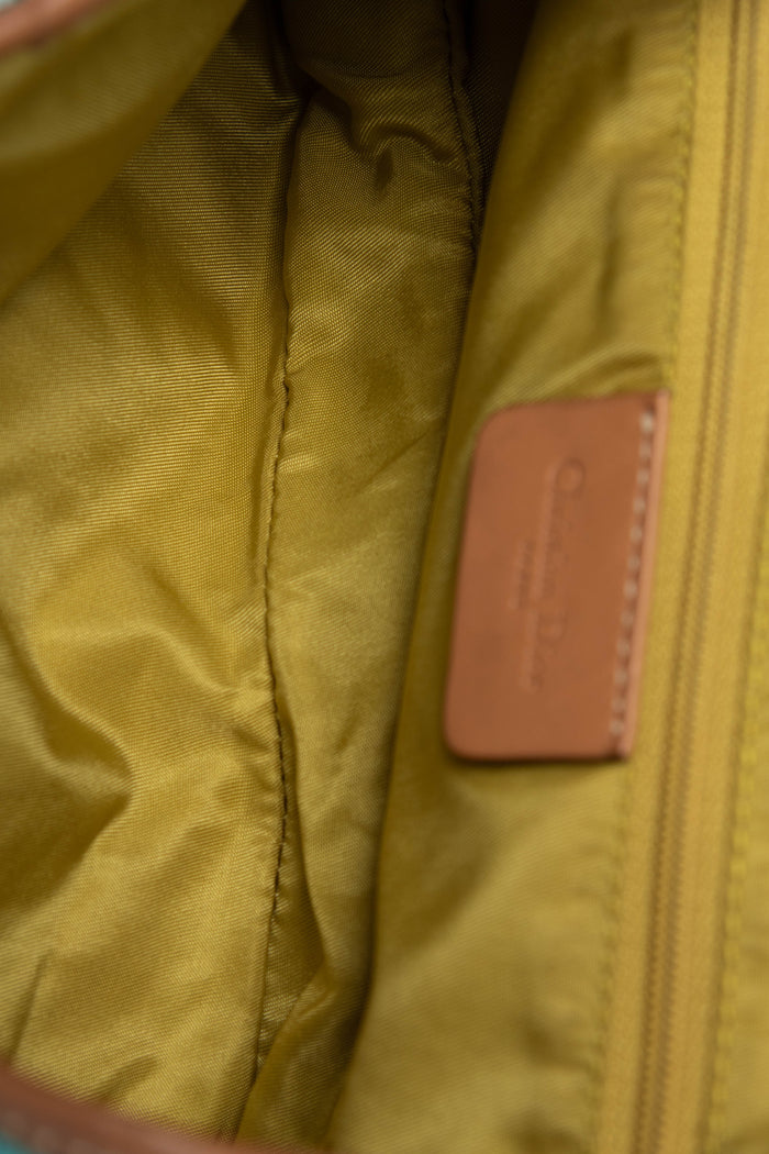 RARE Vintage Christian Dior Blue Sequin Double Saddle Bag