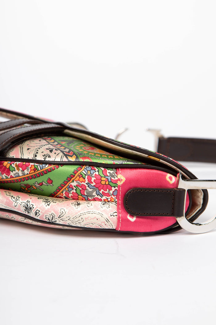 SUPER RARE Christian Dior John Galliano Silk Paisley Print Saddle Bag
