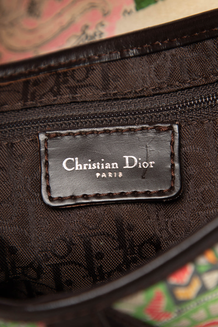 SUPER RARE Christian Dior John Galliano Silk Paisley Print Saddle Bag