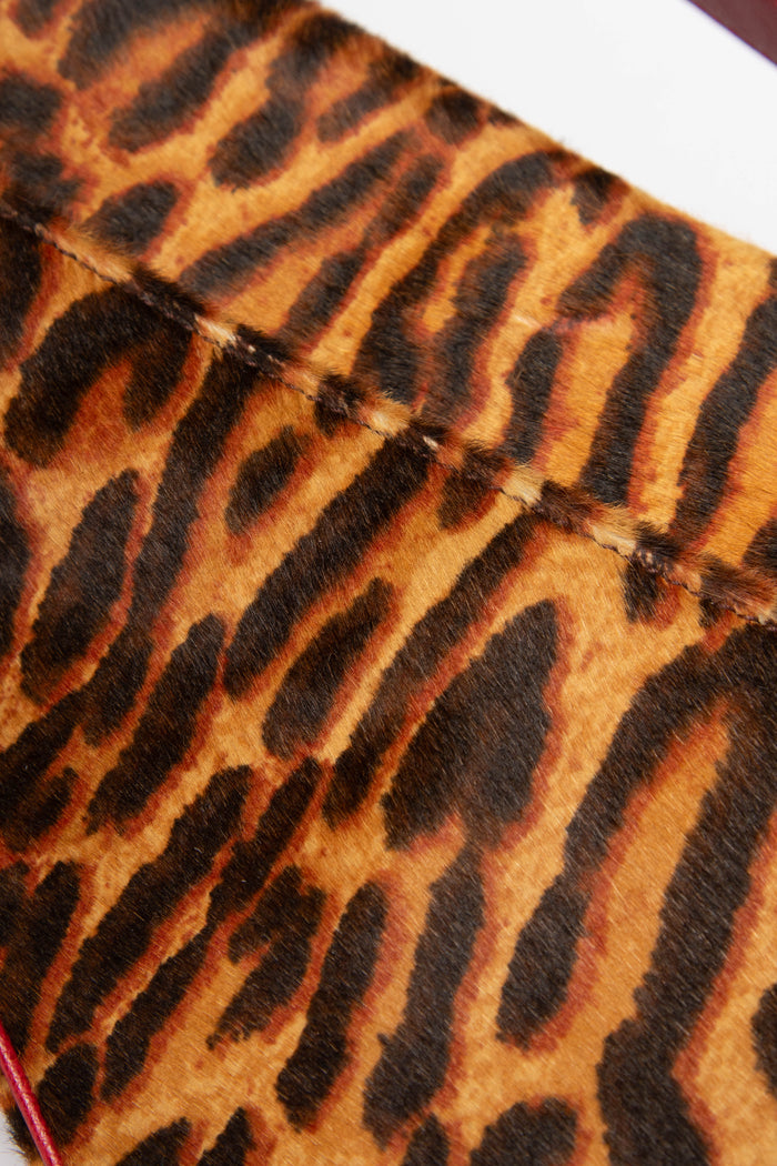 SUPER RARE Christian Dior Leopard Print Pony Hair Saddle Shoulder Bag