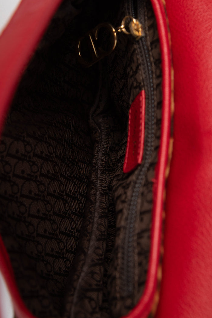 SUPER RARE Christian Dior Leopard Print Pony Hair Saddle Shoulder Bag