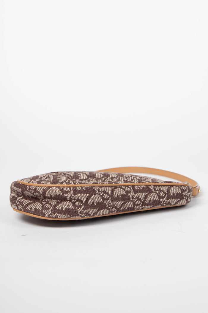 2000s Christian Dior Monogram Brown Trotter Saddle Bag