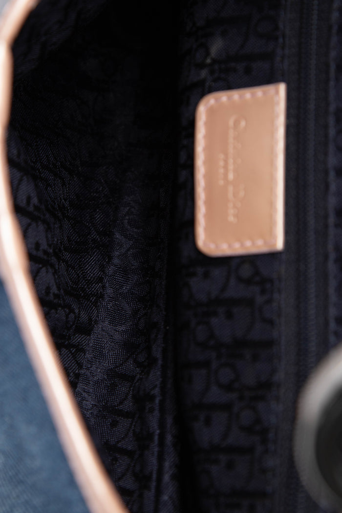 Vintage Christian Dior Galliano Denim Saddle Shoulder Bag