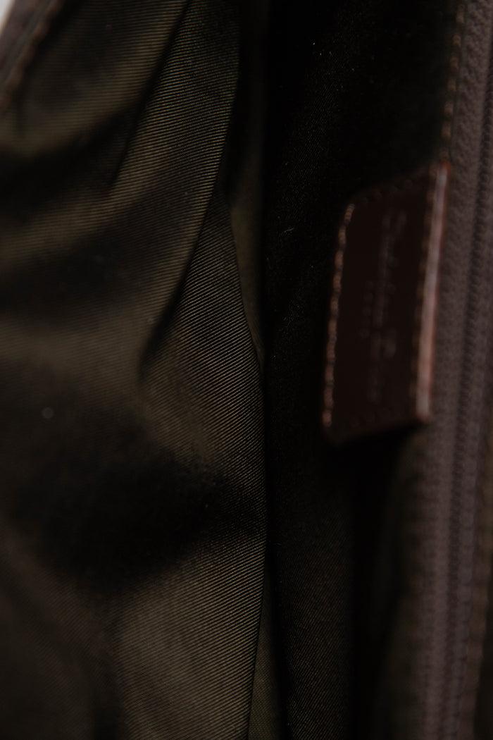 2000s Christian Dior Brown Monogram Canvas Small Columbus Shoulder Bag