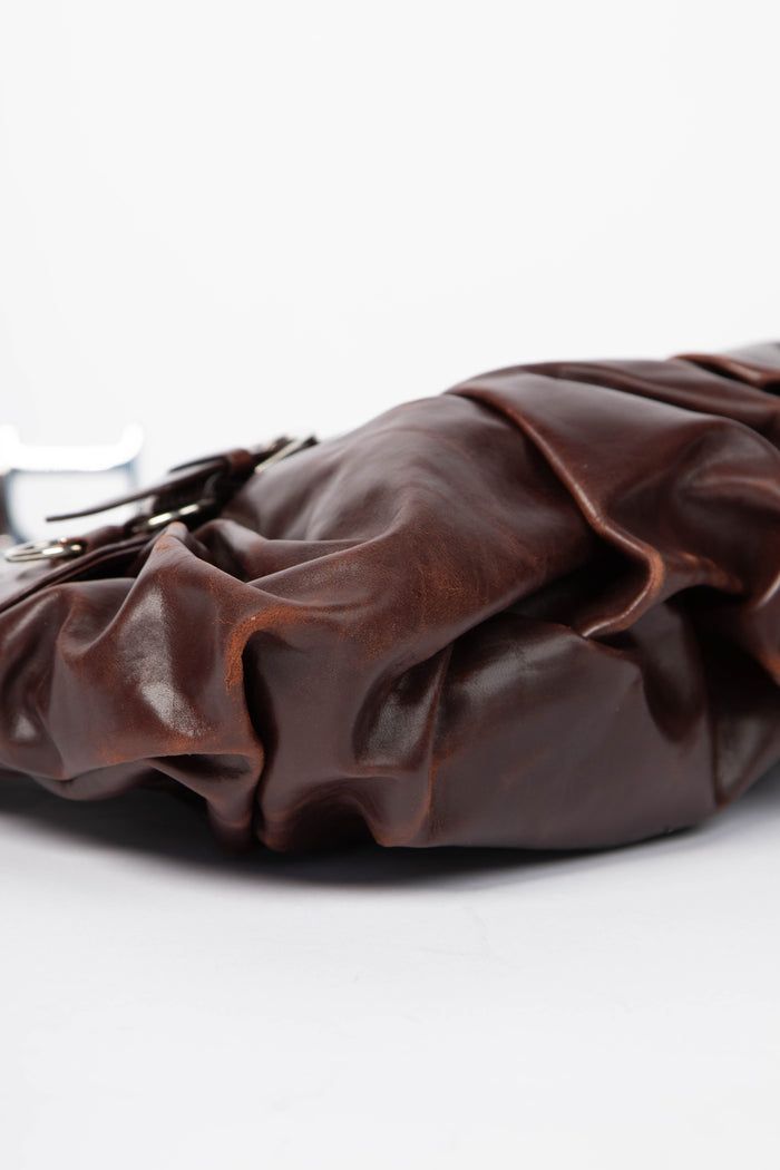 RARE 2000s Christian Dior John Galliano Brown Ballerina Corset Shoulder Bag