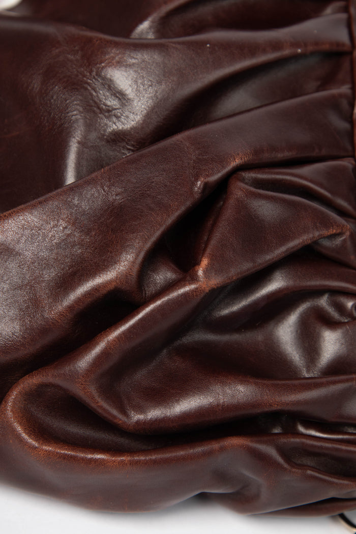 RARE 2000s Christian Dior John Galliano Brown Ballerina Corset Shoulder Bag