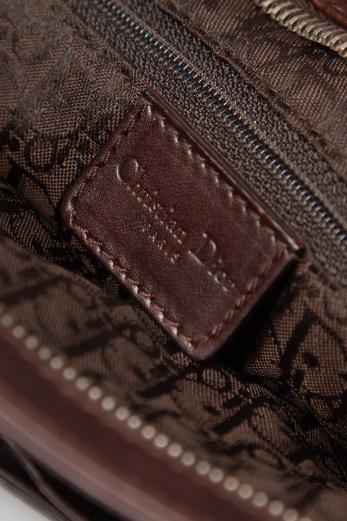 RARE 2000s Christian Dior John Galliano Brown Ballerina Corset Shoulder Bag