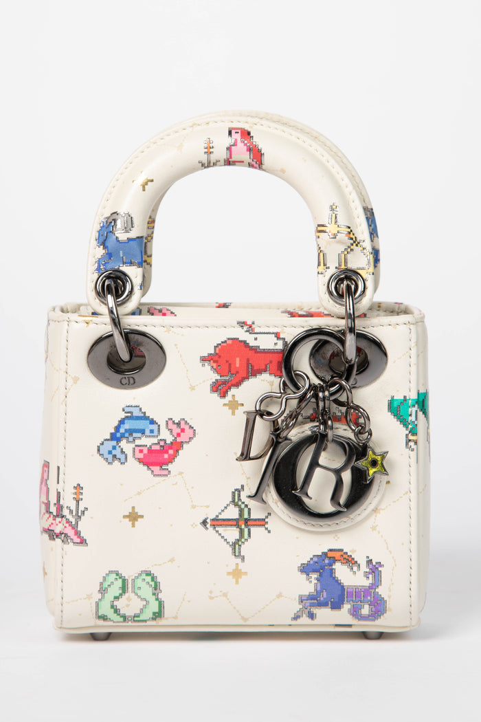 RARE 2024 Christian Dior Zodiac Pixel Micro Lady Dior