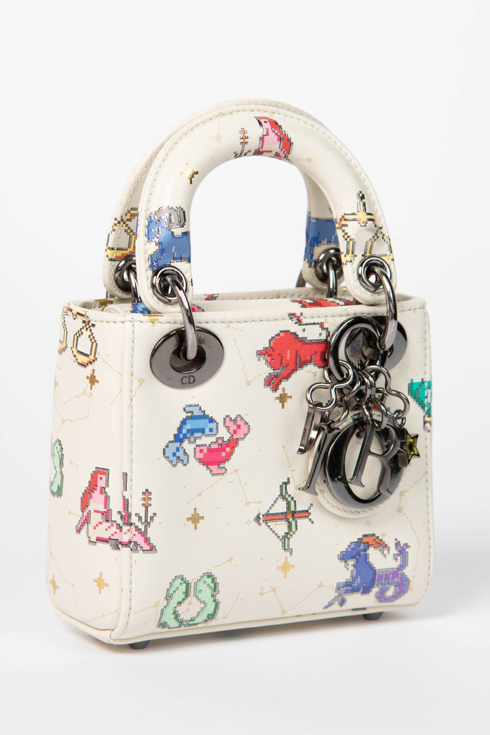 RARE 2024 Christian Dior Zodiac Pixel Micro Lady Dior