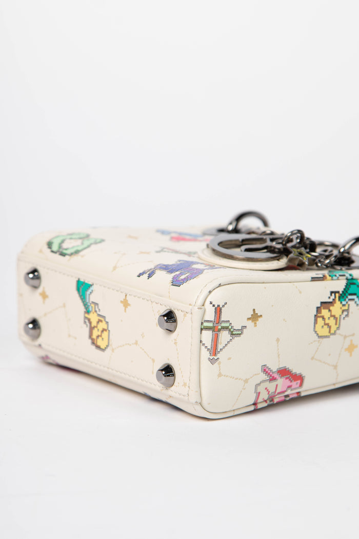 RARE 2024 Christian Dior Zodiac Pixel Micro Lady Dior