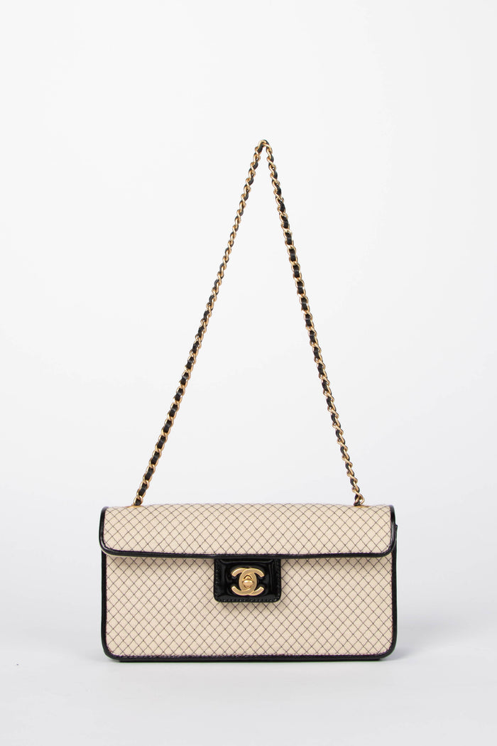 2000s Chanel Beige Quilted Single Flap with Brushed Gold Hardware
