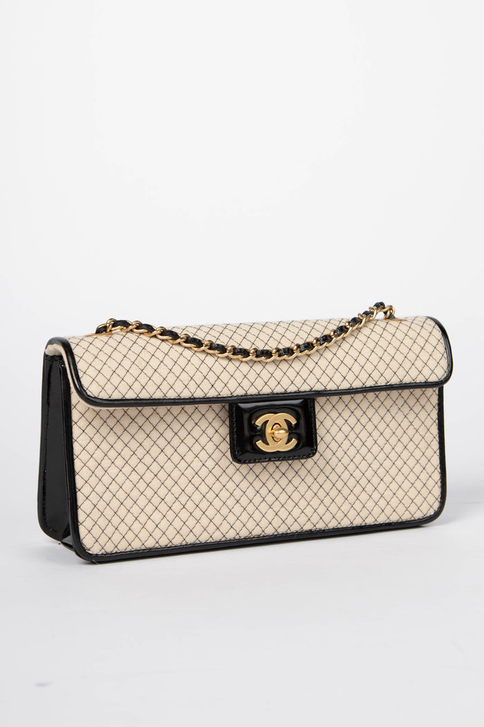 2000s Chanel Beige Quilted Single Flap with Brushed Gold Hardware