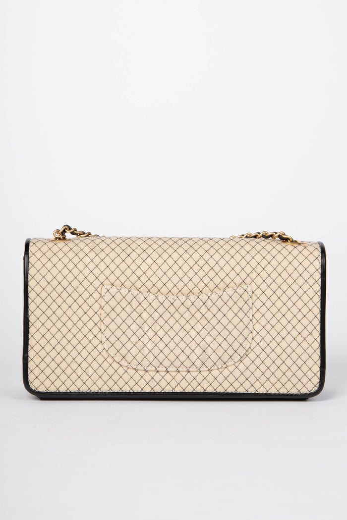 2000s Chanel Beige Quilted Single Flap with Brushed Gold Hardware