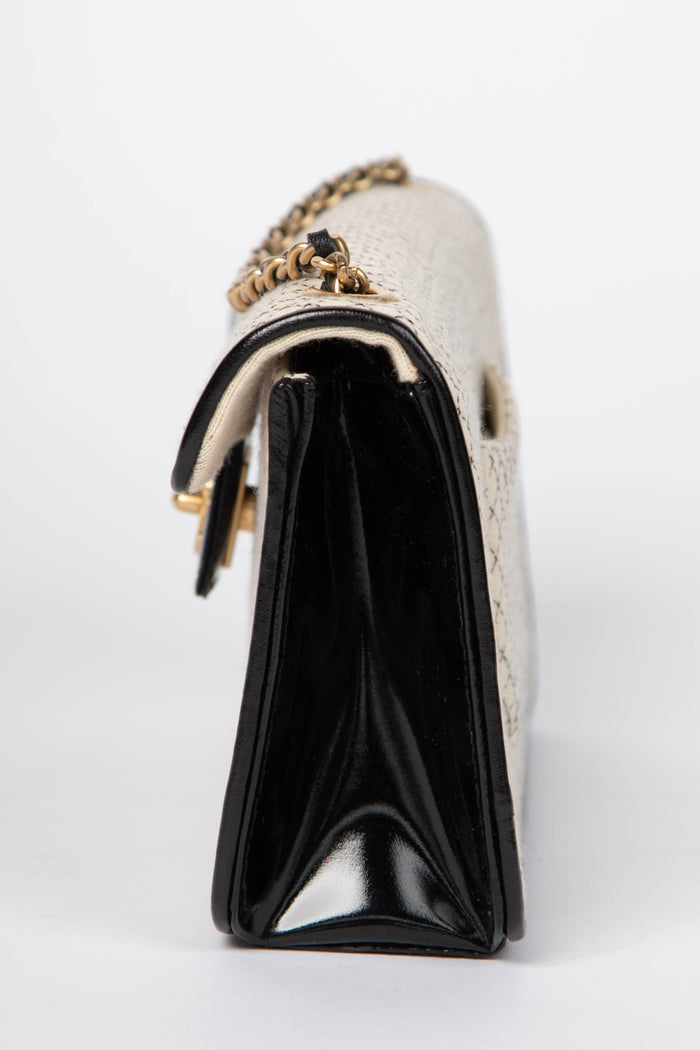 2000s Chanel Beige Quilted Single Flap with Brushed Gold Hardware