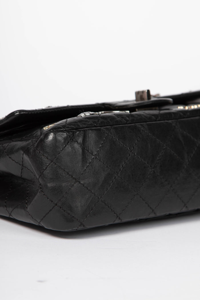 RARE Chanel Black Lucky Charms Reissue 2.55 Double Flap Shoulder Bag