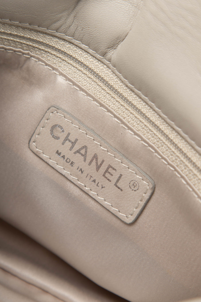 2010s Chanel Silver Sequin Mini Rectangular Single Flap Shoulder Bag