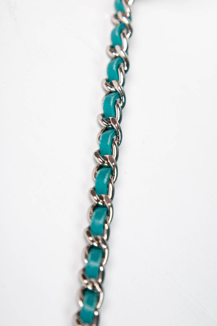 2010s Chanel Blue Rubber Single Flap Shoulder Bag