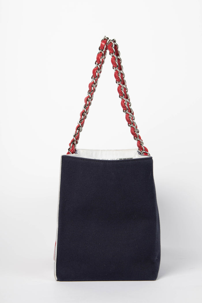 2000s Chanel No.5 Chocolate Bar Tote Bag