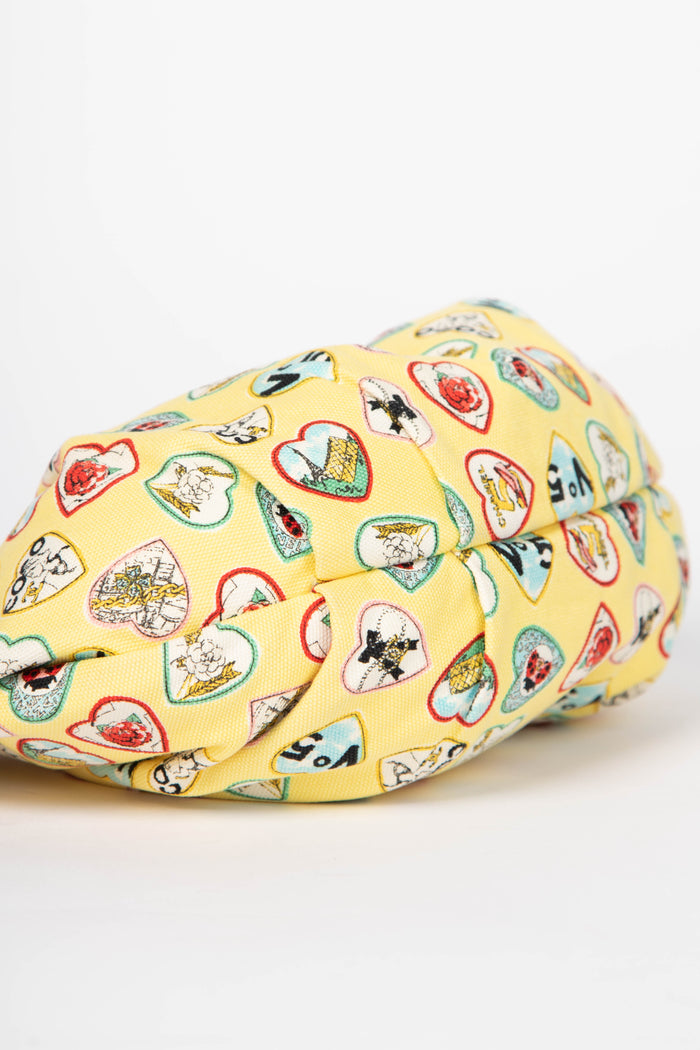 2000s Chanel Yellow Valentines Top Handle Bag