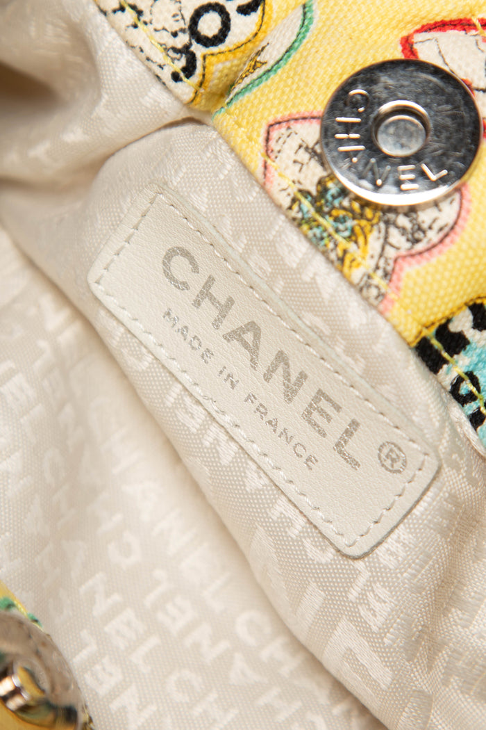 2000s Chanel Yellow Valentines Top Handle Bag