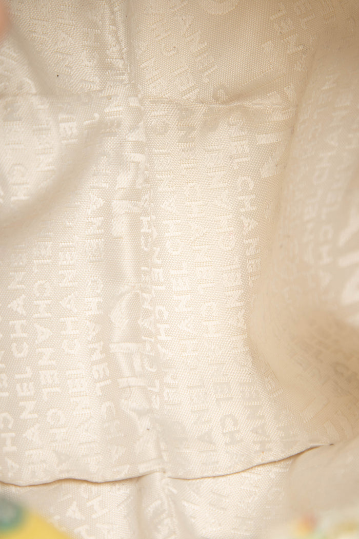 2000s Chanel Yellow Valentines Top Handle Bag