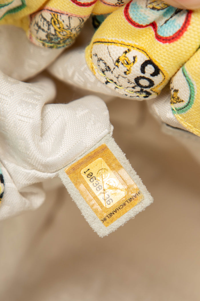 2000s Chanel Yellow Valentines Top Handle Bag