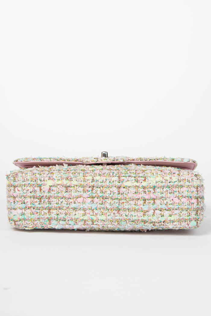 RARE 2000s Chanel Sherbet Tweed Medium Double Flap Shoulder Bag