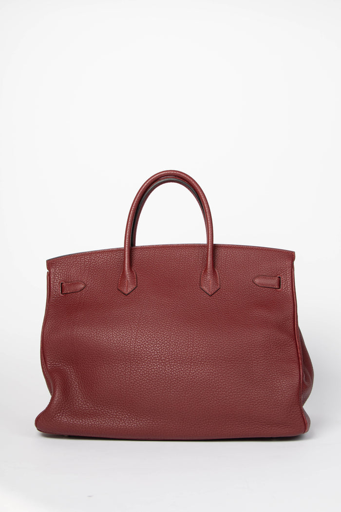 2011 Hermès Birkin 40 in Rouge H Taurillon Clemence Leather PHW