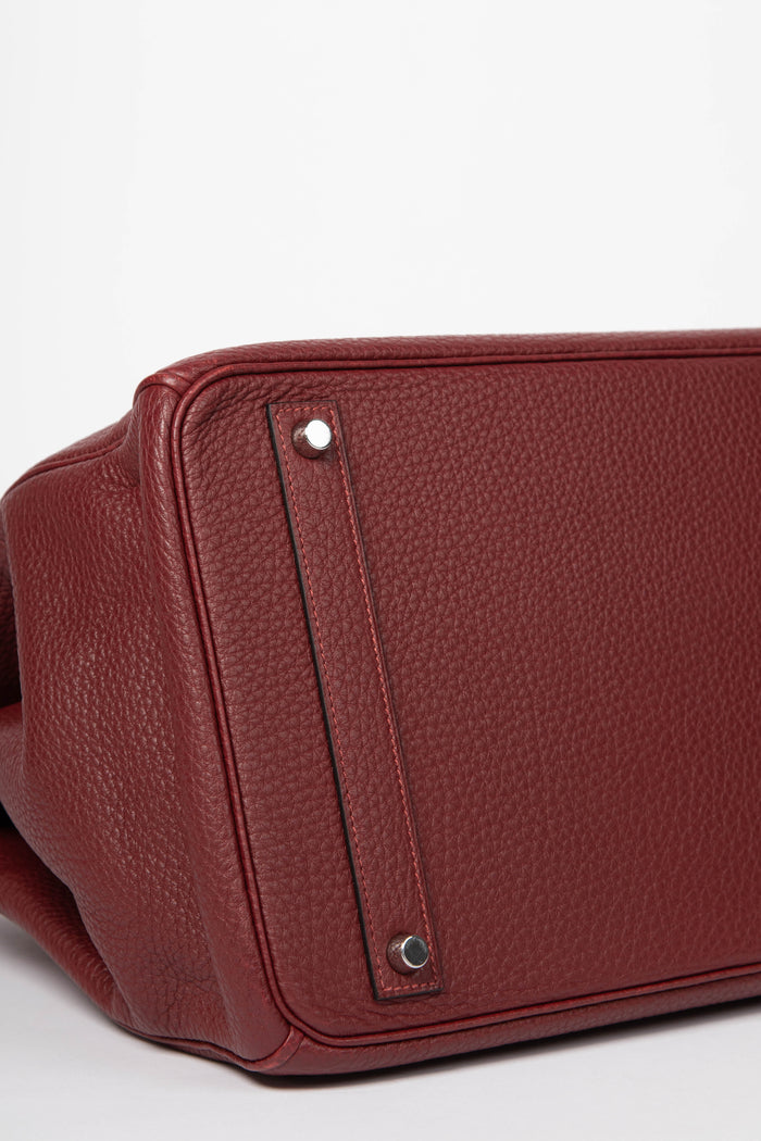 2011 Hermès Birkin 40 in Rouge H Taurillon Clemence Leather PHW