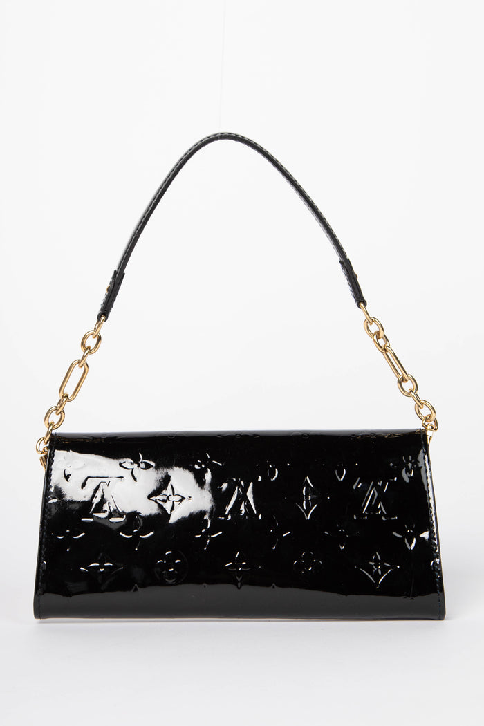 2010s Louis Vuitton Black Vernis Sunset Boulevard Shoulder Bag