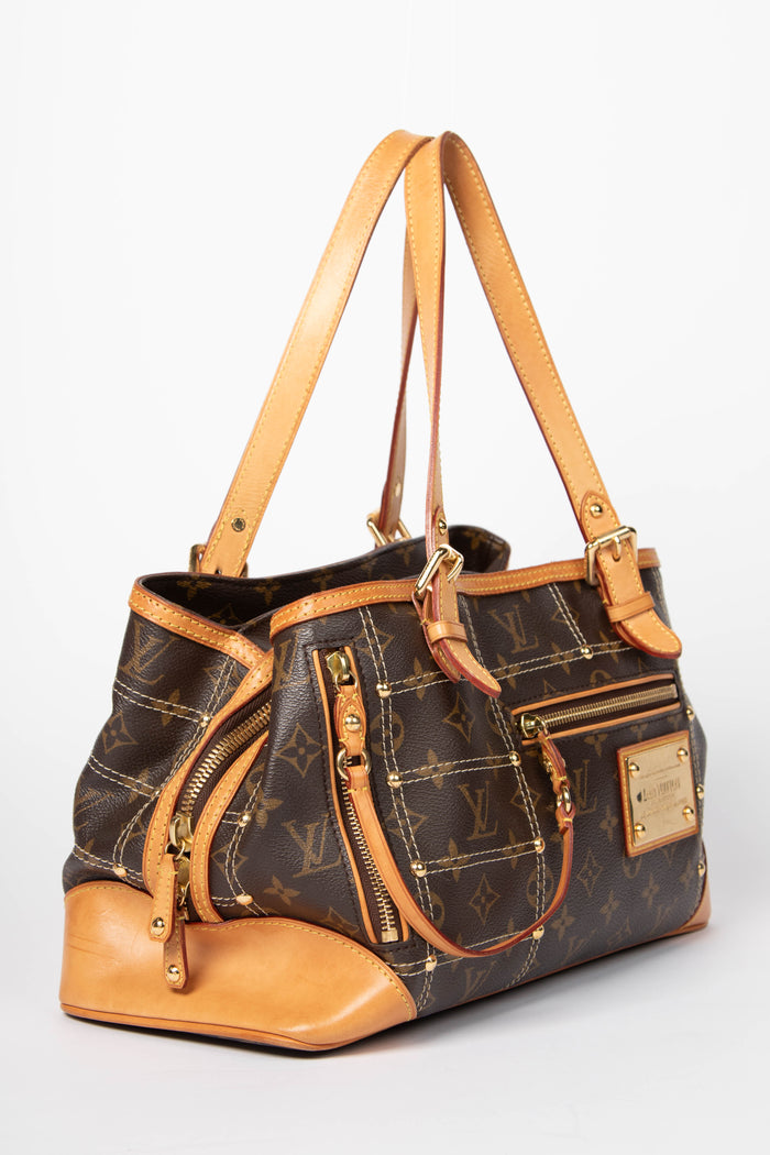 Limited Edition Louis Vuitton Monogram Canvas Riveting Shoulder Bag