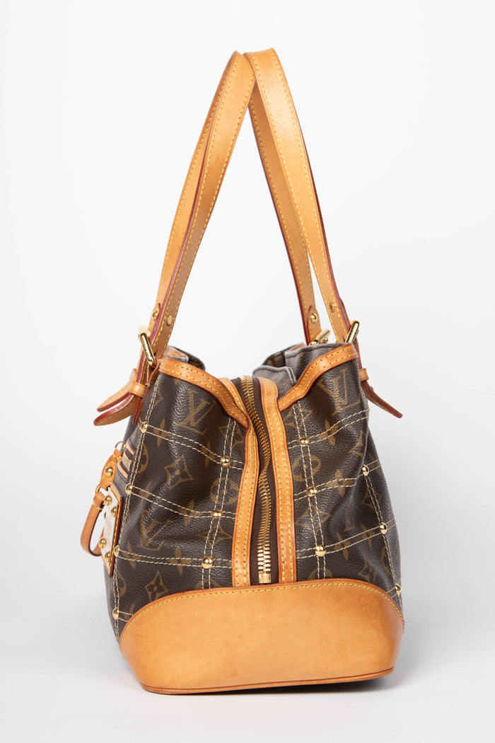 Limited Edition Louis Vuitton Monogram Canvas Riveting Shoulder Bag
