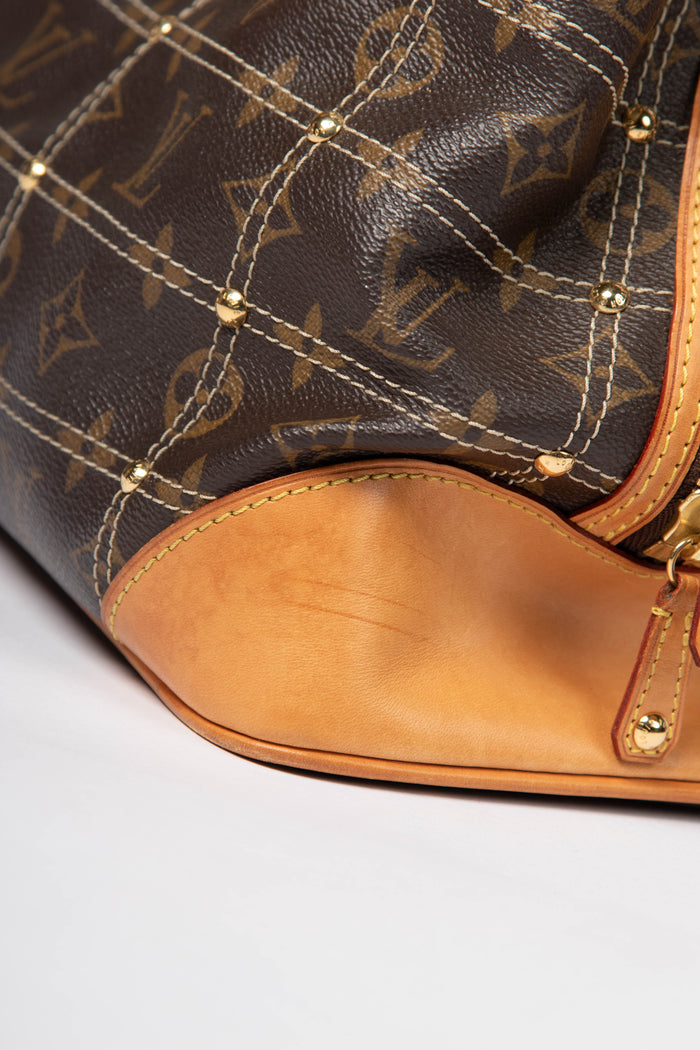 Limited Edition Louis Vuitton Monogram Canvas Riveting Shoulder Bag