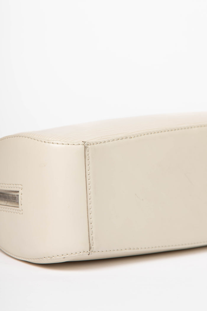 2000s Louis Vuitton White Epi Leather Jasmine Top Handle Bag