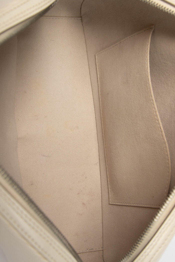 2000s Louis Vuitton White Epi Leather Jasmine Top Handle Bag