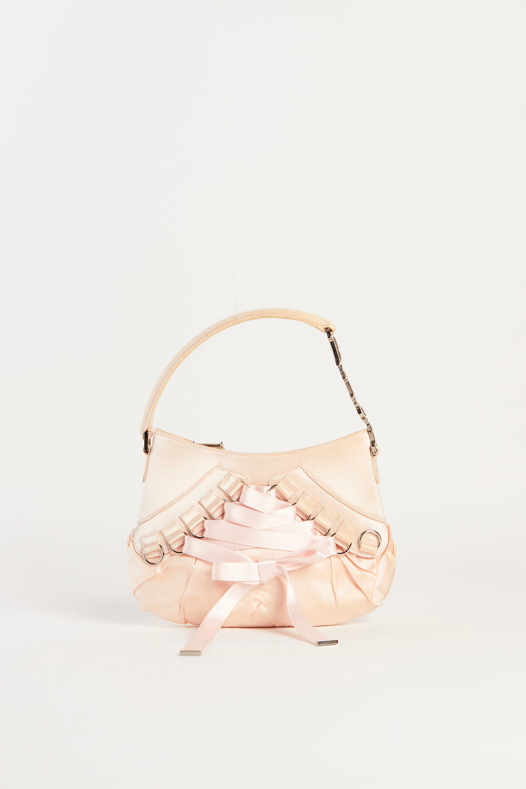 SUPER RARE Christian Dior Galliano Mini Pink Satin Ballerina Shoulder Bag